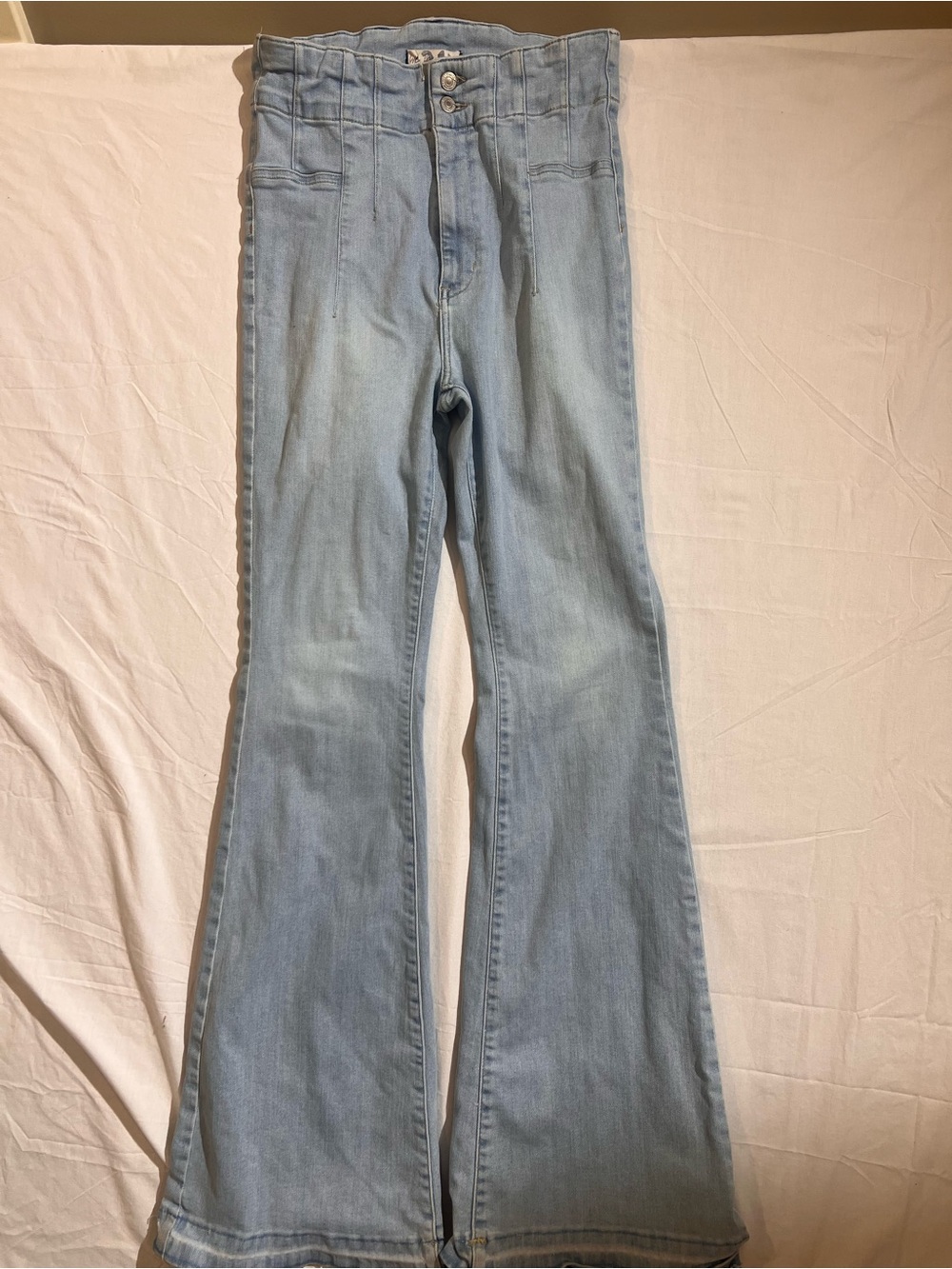 We The Free Light Blue High-Rise Flare Jeans
